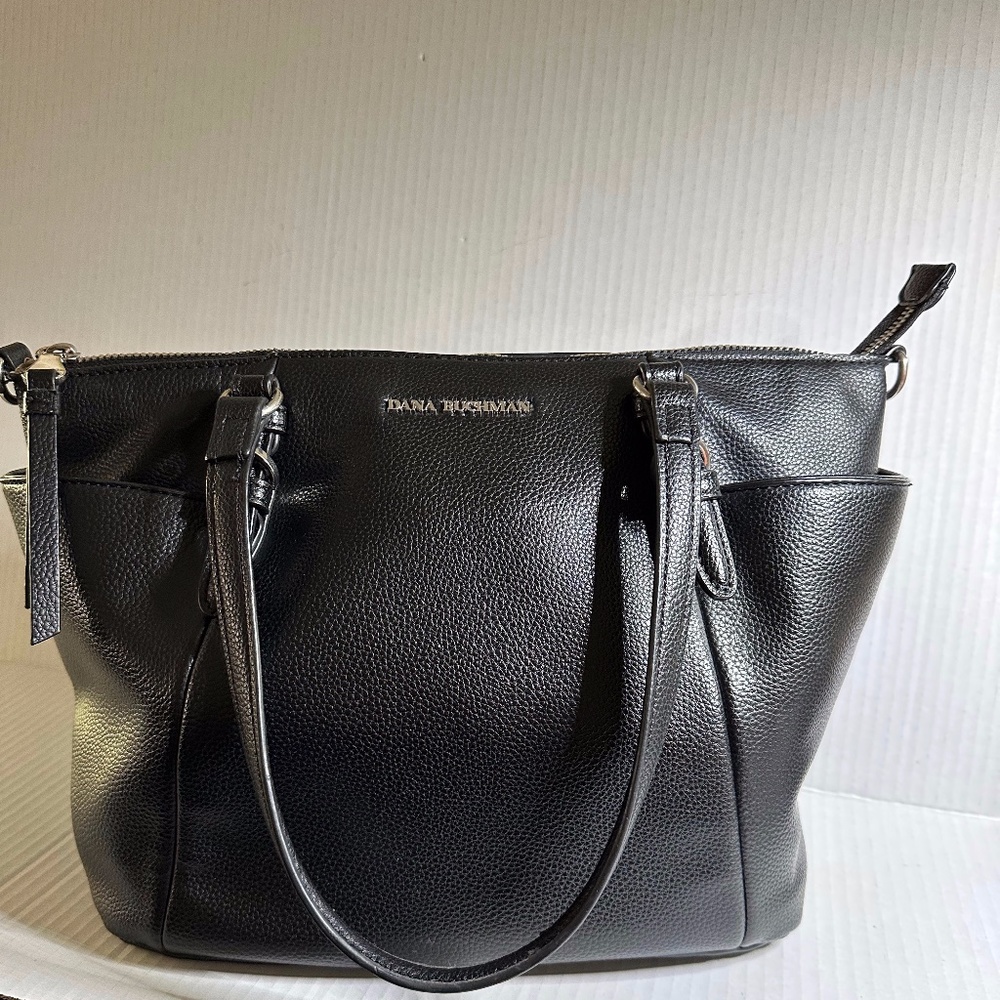Dana Buchman Black Every Day Travel Lots of Pockets Bag 14.5" X 9" X 5.5"